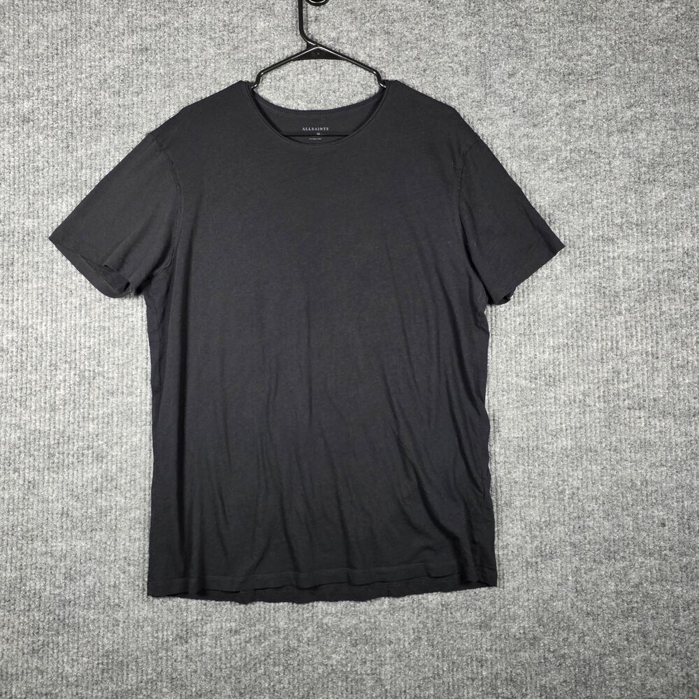 AllSaints Black Crew Neck T Shirt Womens Large Short Sleeve Basic Tee